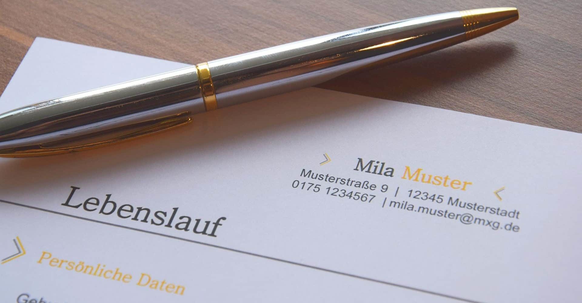 Bewerbungsunterlagen für eine Lehrstelle